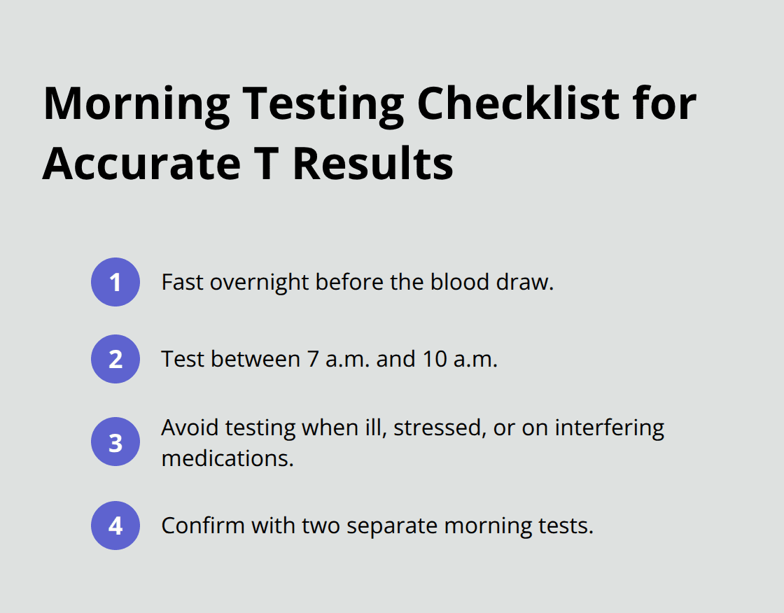Compact checklist for getting accurate morning testosterone test results - Andropause symptoms